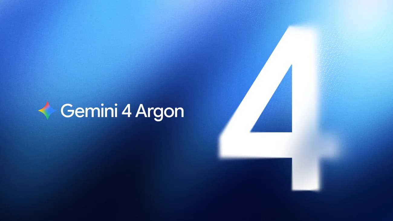 Key art van Gemini 4 Argon, het nieuwe model van Google