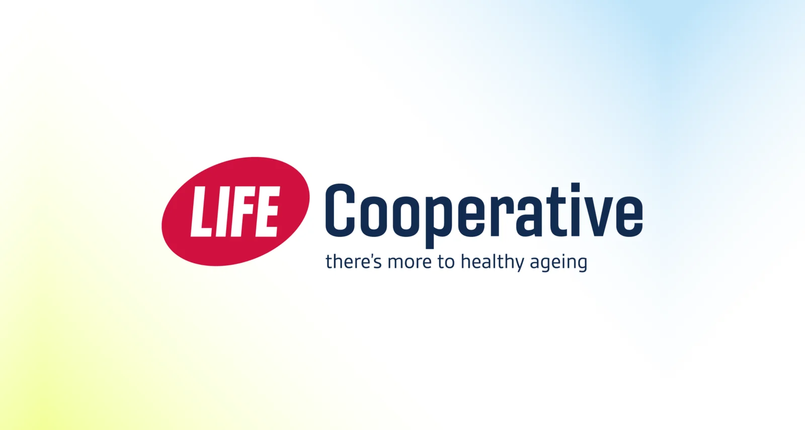 Logo van LIFE Cooperative, met de tagline there's more to healthy ageing